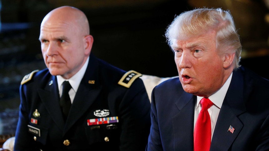 HR McMaster and Donald Trump