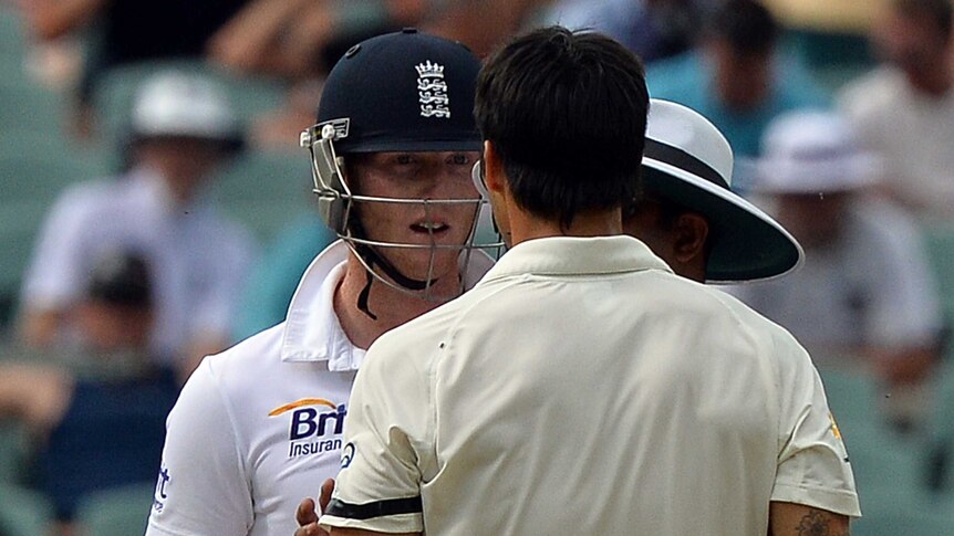 Mitchell Johnson and Ben Stokes clash in the second Ashes Test