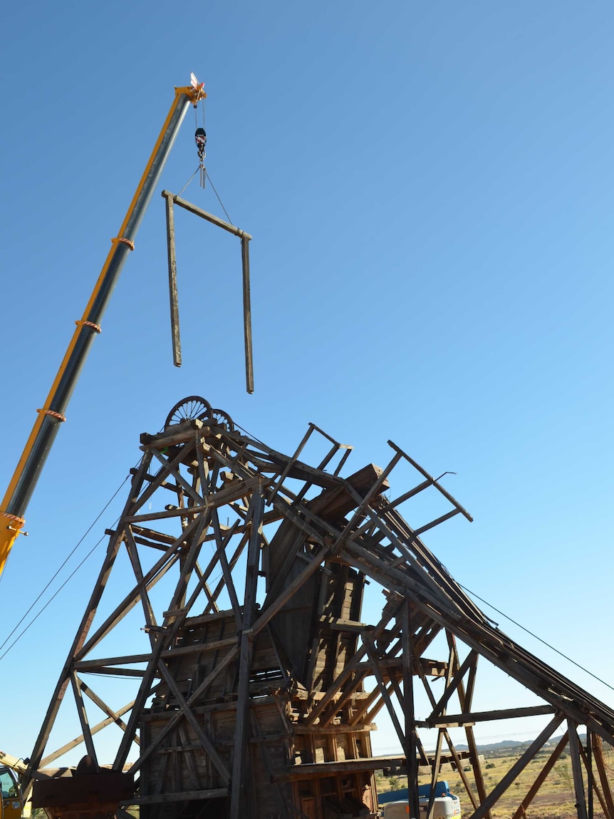 The Gwalia headframe is being restored.