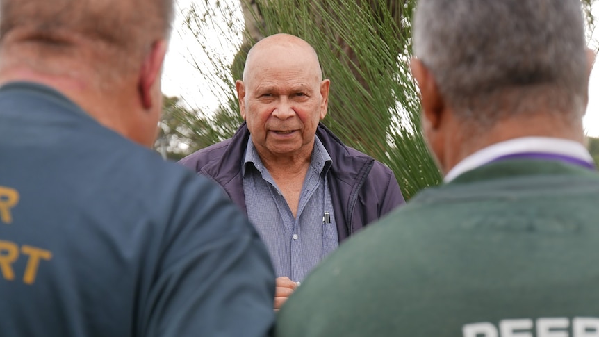 Greg Little talks with inmates at Bunbury Regional Prison