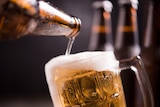  Beer being poured into a glass