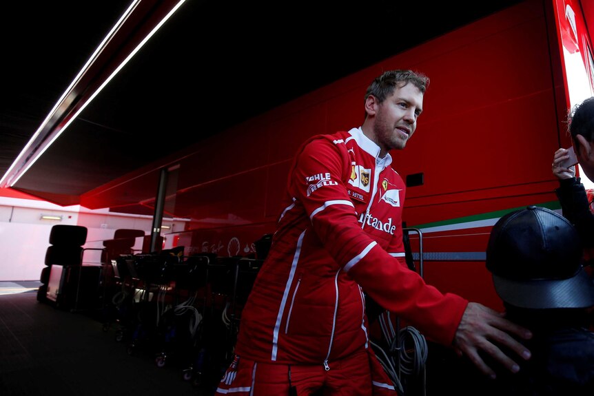 Sebastian Vettel at preseason testing