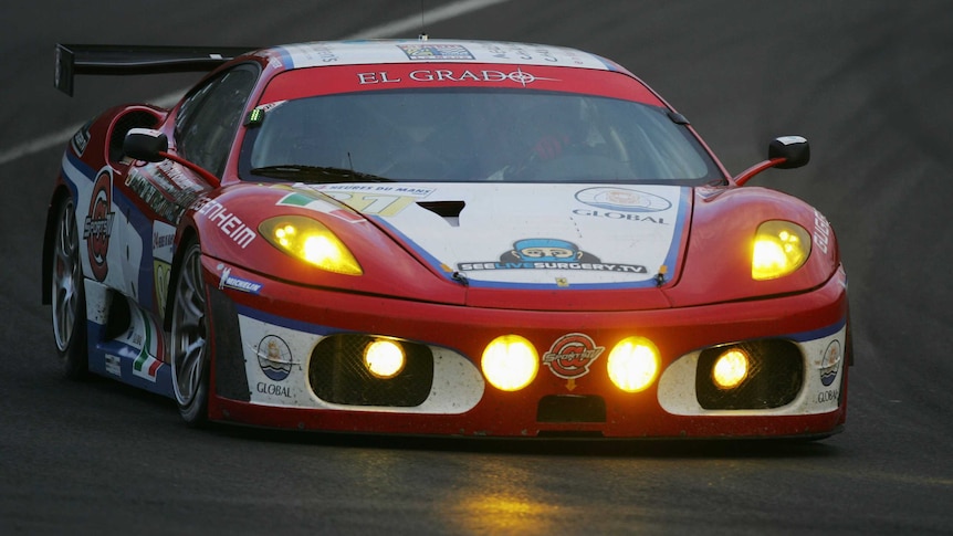 Actor Patrick Dempsey drives in the 2009 Le Mans 24 Hour race.