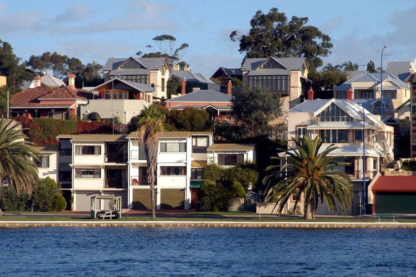 Riverfront property sits by the Swan River in Perth.