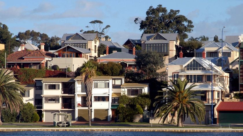 Riverfront property sits by the Swan River in Perth.