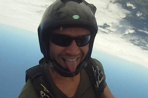 Peter Dawson skydiving.