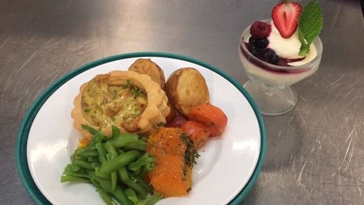 A Christmas lunch served at an Adelaide nursing home.