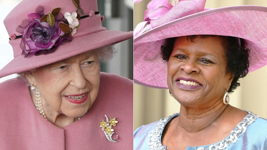 Queen Elizabeth and Sandra Mason