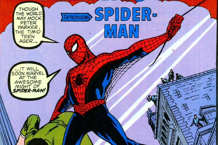 Spider-Man's comic debut in the final issue of Amazing Fantasy.