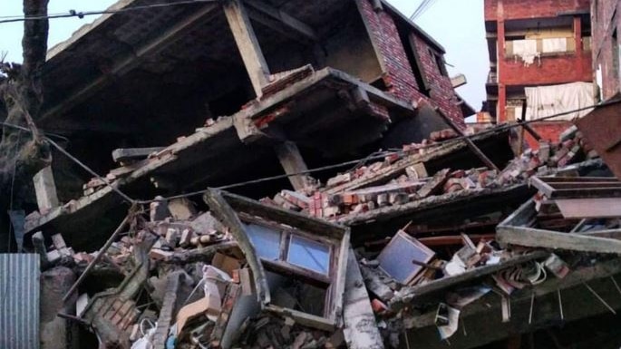 Building collapse at Dewlaland, Imphal