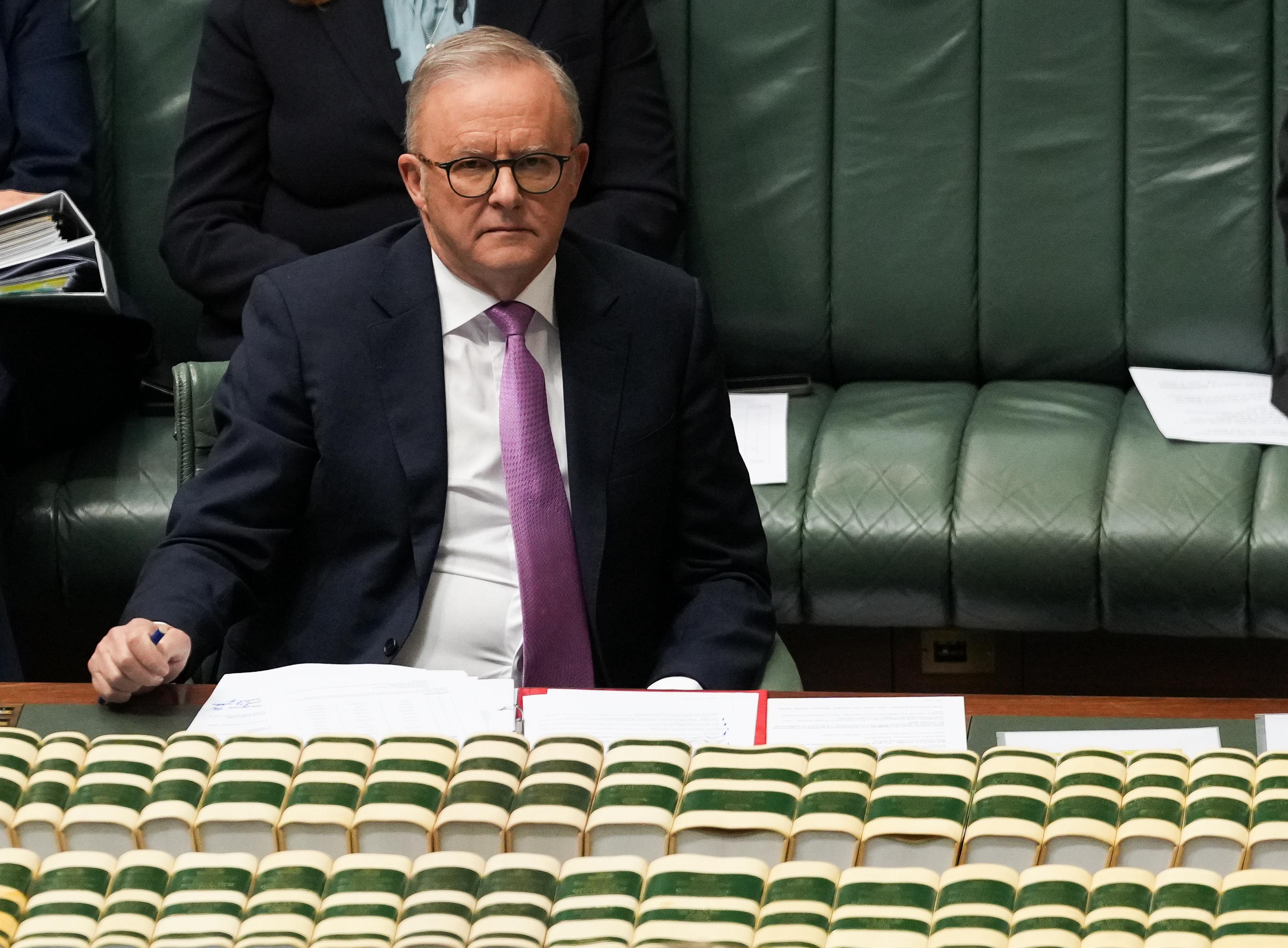 Anthony Albanese sits in the House of Representatives.