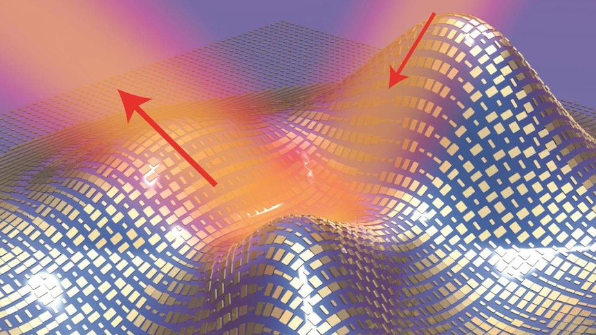 3D illustration of an ultrathin invisibility cloak