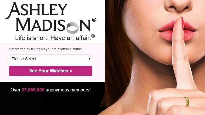 Ashley Madison website