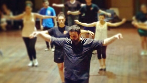 Athens-based Greek dance teacher Gianni Megalakakis holds a Cretan dance workshop in Adelaide