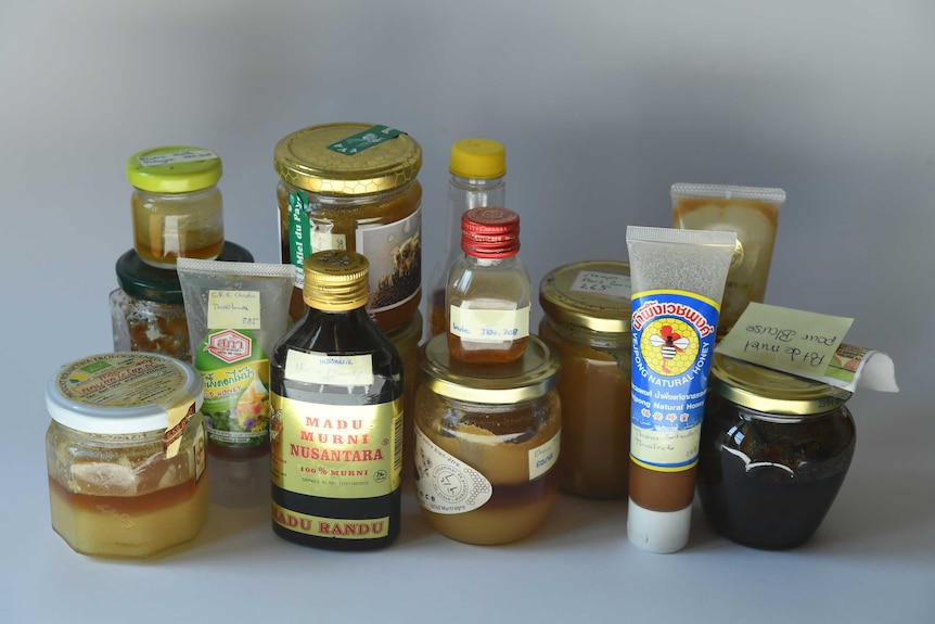 A selection of honey analysed for its pesticide content