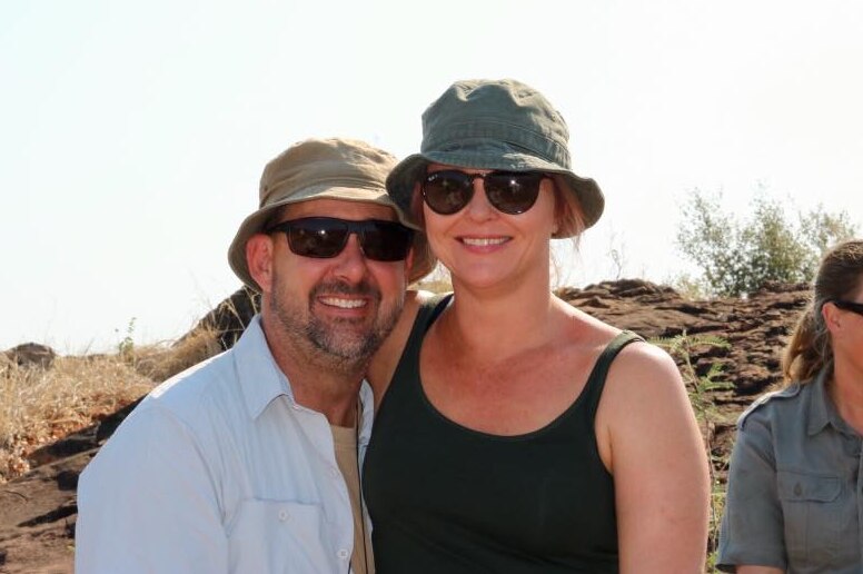 David Richardson and his wife Emma Charls-Nicholson in a holiday snap