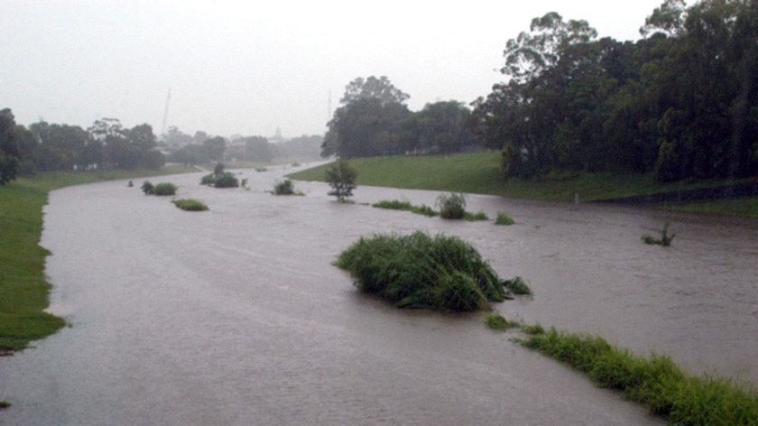 Floodwaters after torrential rain hits Brisbane