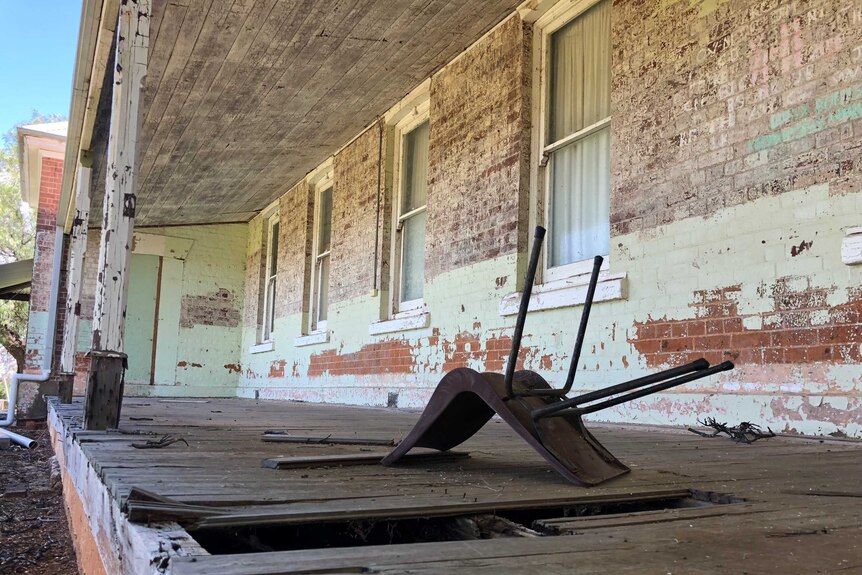 An overturned chair at Cootamundra girl's home