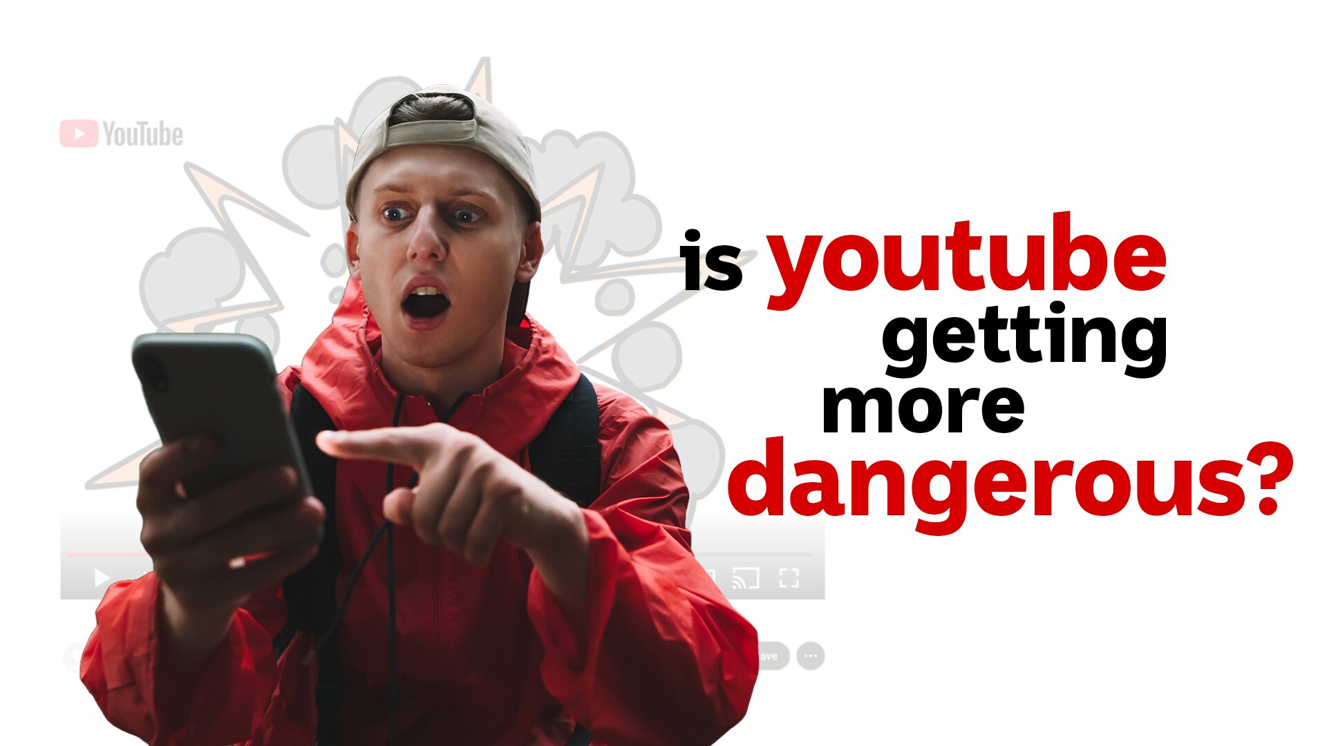 A teen looks shocked while looking at their phone.