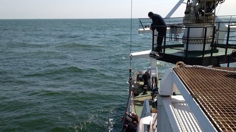 Doggerland survey vessel in North Sea