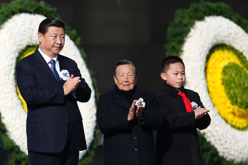 Chinese president Xi Jinping at Nanjing massacre memorial ceremony