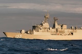 HMAS Ballarat at sea