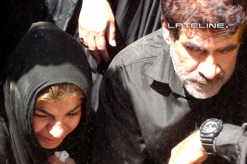 Hamid Khazaei parents at his funeral