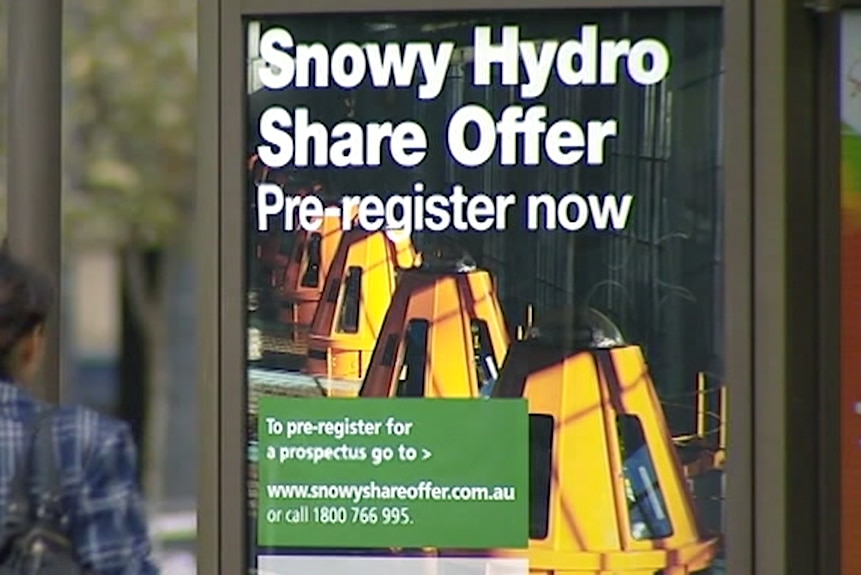Snowy Hydro share offer poster