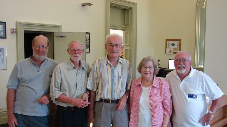 ABC colleagues Gary Johnson, Bruce Black, Joan Price, Wayne White, Vince Pheely and Milton Moorhead.