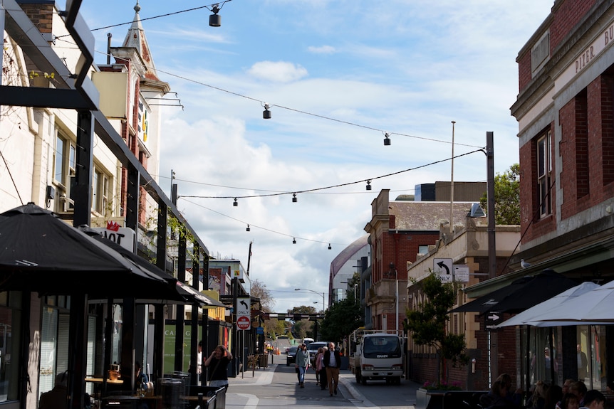 A city street in Geelong.