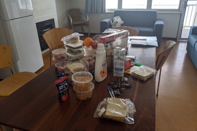 Bob Lloyd and Peta Semmens' chalet with supplies on Rottnest Island