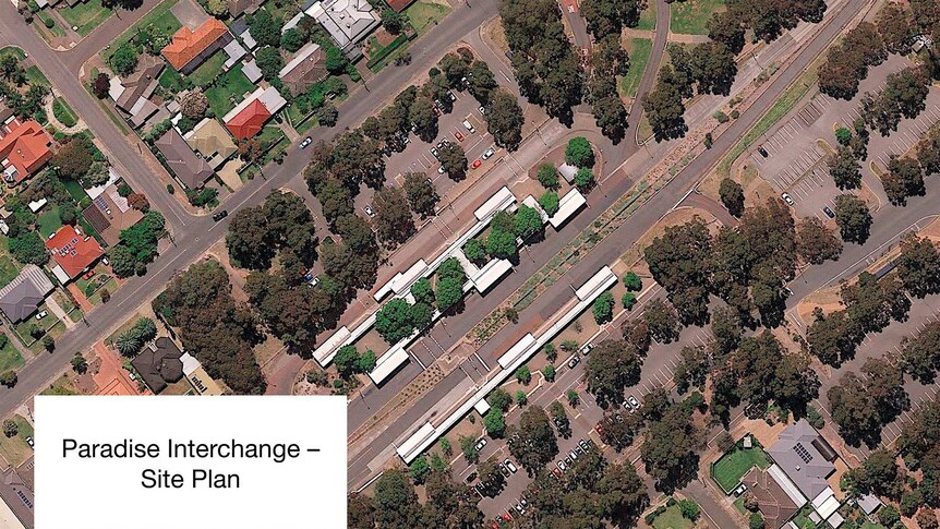 Site plan of SA Government's proposal for a Park 'n' Ride facility at the Paradise Interchange