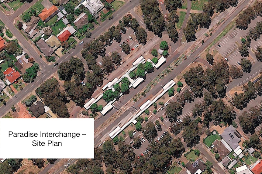 Site plan of SA Government's proposal for a Park 'n' Ride facility at the Paradise Interchange