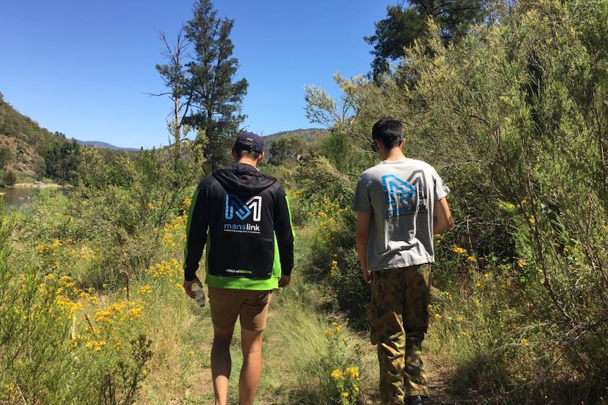 Two men walking