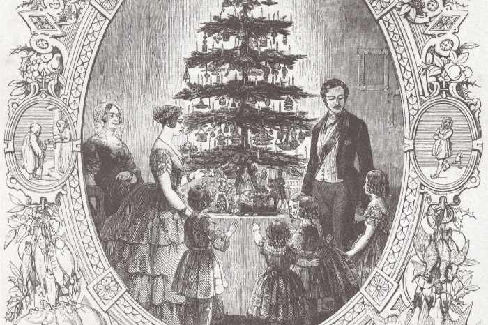 Queen Victoria and Prince Albert with Christmas tree