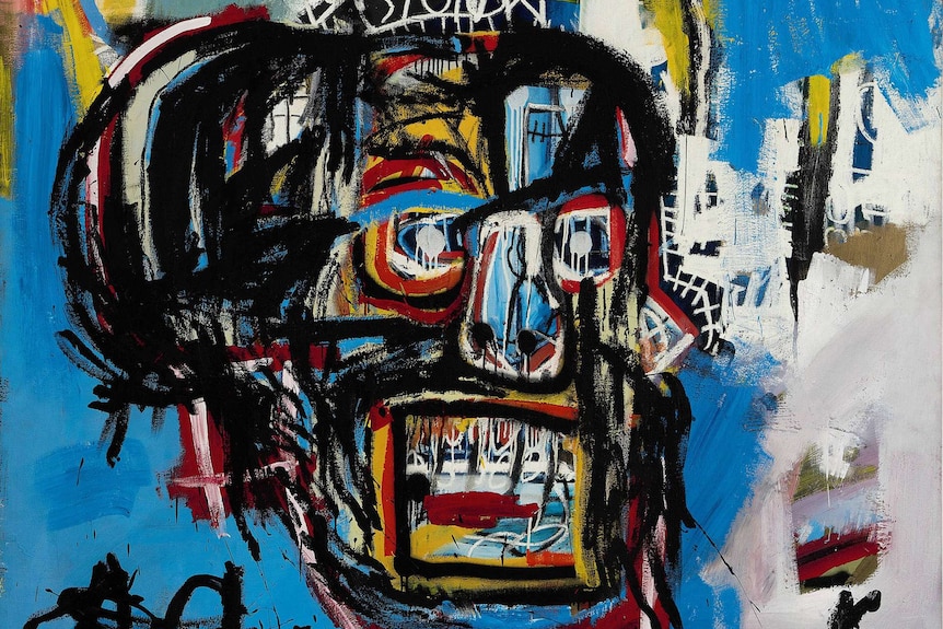 A photo of the painting Untitled 1982 by Jean-Michel Basquiat.