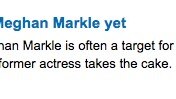 Headline reads "Worst lie about Meghan Markle yet"