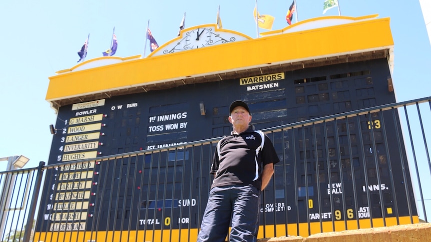 Reg Gates has worked the WACA scoreboard for 25 years.