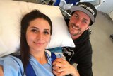 Christina Vithoulkas and fiance James Wild at the Royal Adelaide Hospital