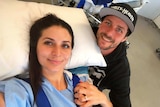 Christina Vithoulkas and fiance James Wild at the Royal Adelaide Hospital