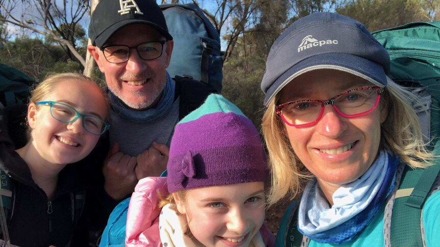 Jay Weatherill's family on the bushwalk before the accident