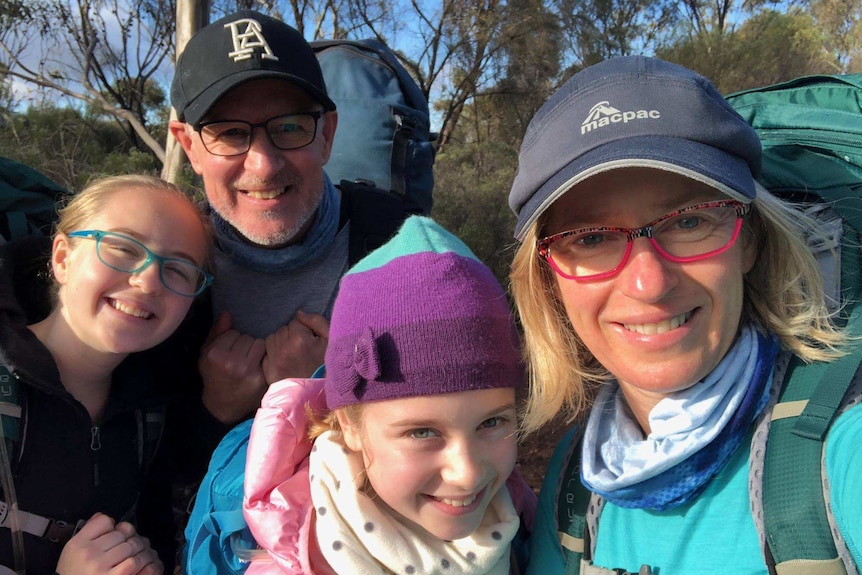 Jay Weatherill's family on the bushwalk before the accident