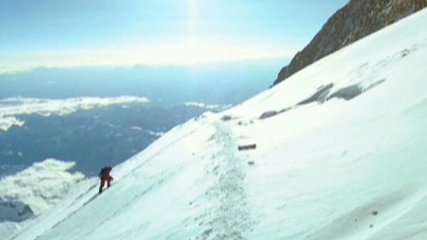 Lofty heights: Andrew Lock recently conquered Mt Shishapangma in Tibet.