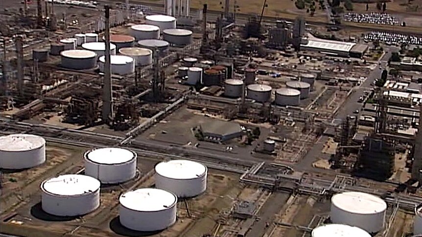 The Shell refinery at Geelong.