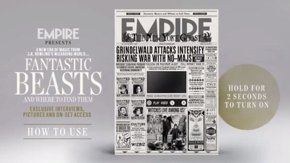 Screengrab from Empire Instagram video showing mock-up of black and white magazine cover