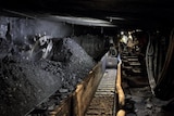 An underground view of the Tahmoor coal mine in the NSW Southern Highlands.