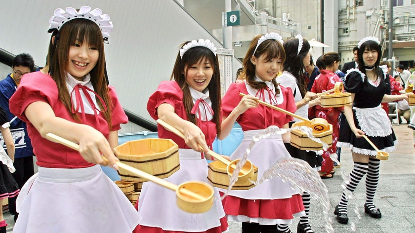 In the maid cafes of Akihabara, otaku can receive foot massages or have their ears cleaned by women dressed as maids (File photo).