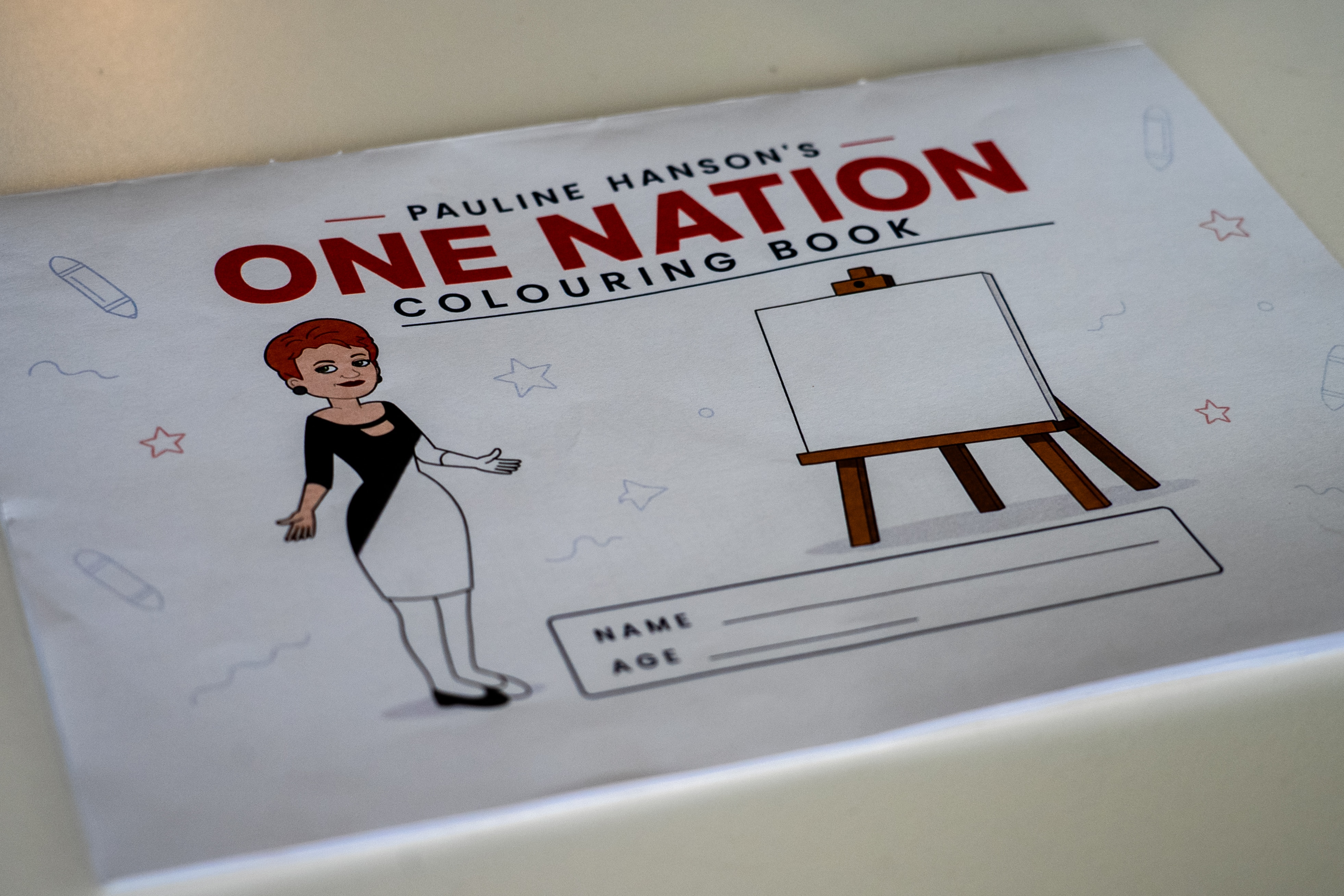 the cover of a book called One Nation Colouring Book