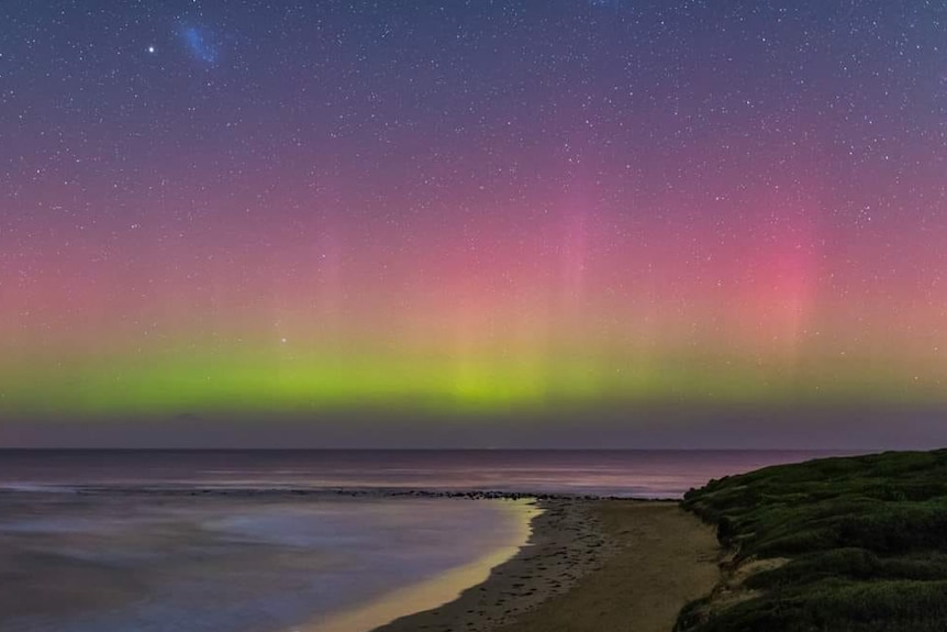 The Aurora Australis over Bancoora Beach