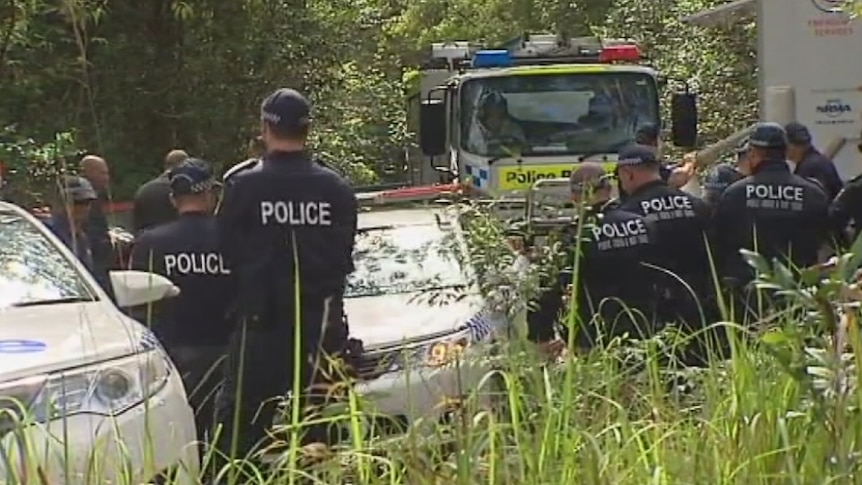Police in dense bushland at Bonny Hills in the search area for William Tyrrell